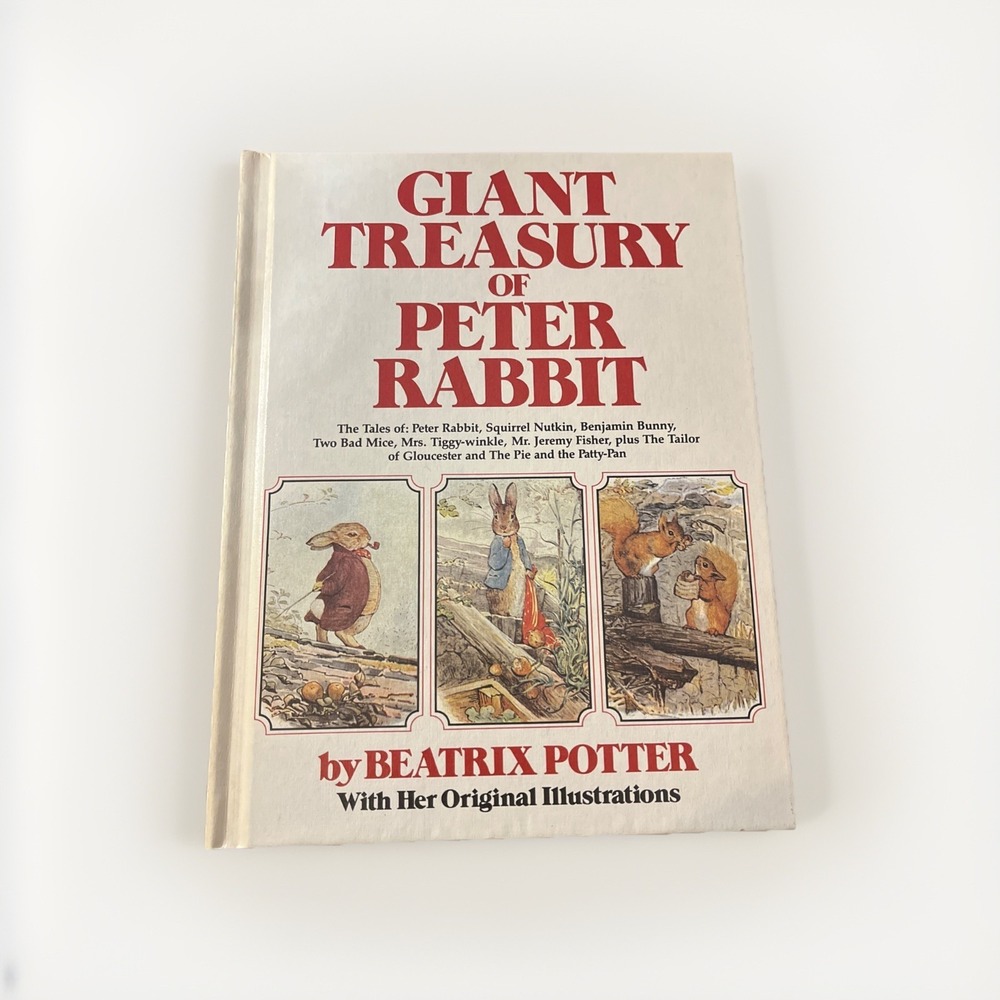 Giant Treasury of Peter Rabbit Beatrix Potter Vintage Hardcover Book 1980